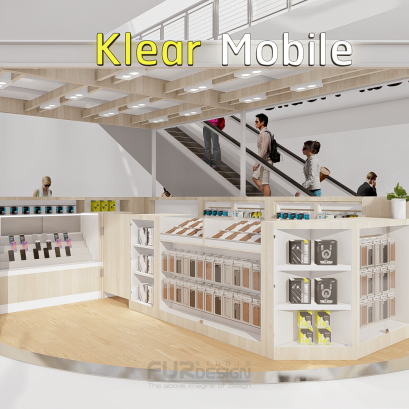 ออกแบบ ผลิต และติดตั้งร้าน : ร้าน Klear Mobile ห้างฯ โรบินสันศรีราชา ชลบุรี